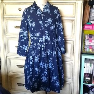 Cutest Women's Gap Denim Floral Dress, L
